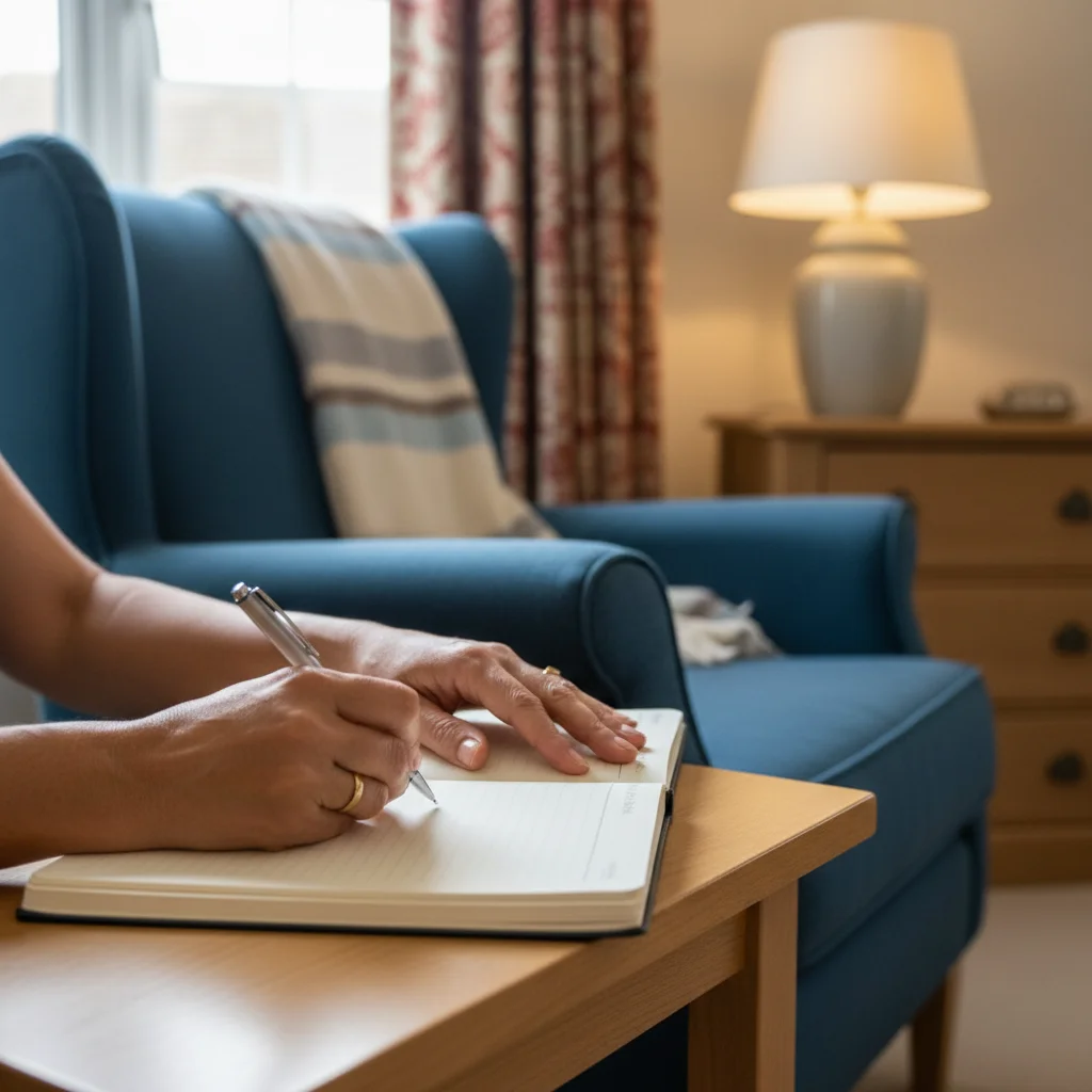 Nursing care planning in a homely room